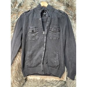 Truth Substance Common Sense Full‎ Zip Black Jacket Sweater Men's Size L